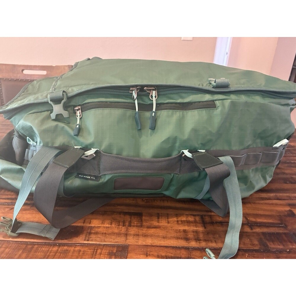REI Co-Op Big Haul 90L Duffel Bag With Backpack Straps Green